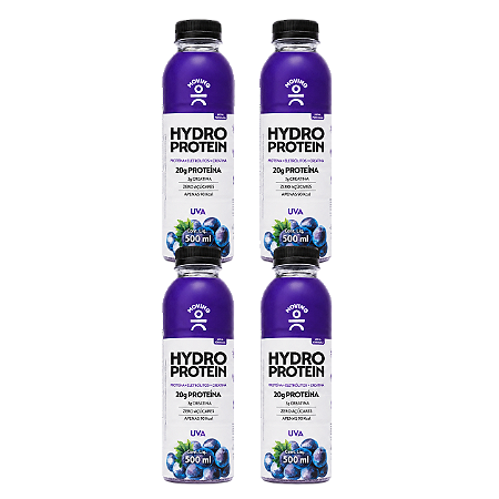 Moving Hydro Protein Creatina Uva - Caixa com 4 Garrafas de 500ml