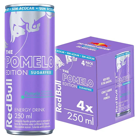 Energético Sem Açúcar Red Bull Pomelo - 250 ml (Pack 4 unid)