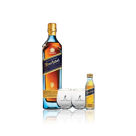 Blue Label GANHE 2 Copos JW + miniatura Blue Label 50ml
