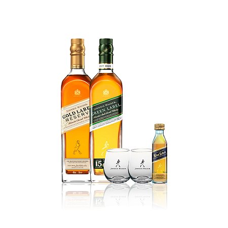 Gold Label + Green Label GANHE 2 Copos JW + miniatura Blue 50ml