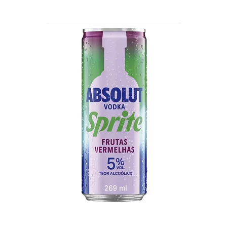 Vodka Absolut Sprite Frutas Vermelhas Lt 6X269ML