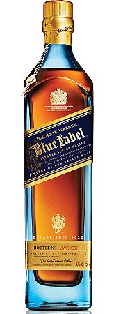 JOHNNIE WALKER BLUE LABEL + KIT COM GIFT BAG E CHARM PERSONALIZADO - 750ML