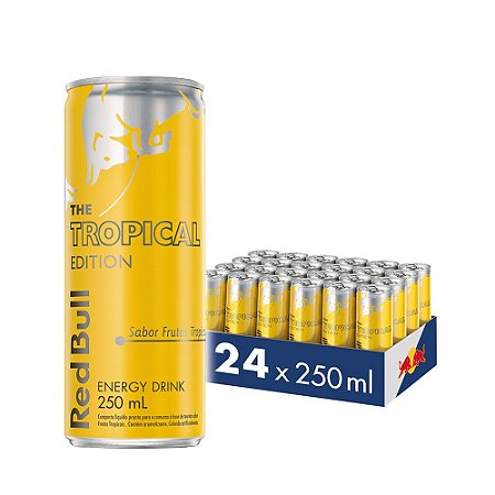 Red Bull Energy Drink Tropical Edition – Pack com 24 Latas de 250ml