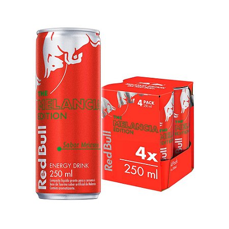 Energético Red Bull Energy Drink Melancia Edition - 250ml (Pack 4 Unid)