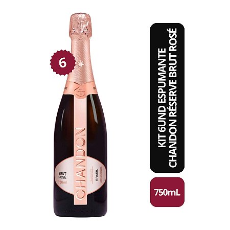 Kit 6 UND Espumante Chandon Brut Rosé - 750ml