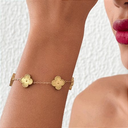Pulseira Inspiração Virgínia com Banho em Ouro 18K