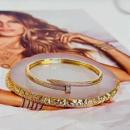 Bracelete Prego com Zircônias