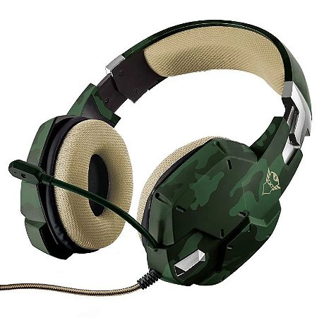 HEADSET GAMER PS4 / XBOX ONE / SWITCH / PC / LAPTOP GXT 322C CARUS JUNGLE CAMO - TRUST