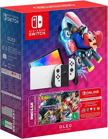 CONSOLE NINTENDO SWITCH OLED  + MARIO KART 8 + 3 MESES NINTENDO SWITCH ONLINE
