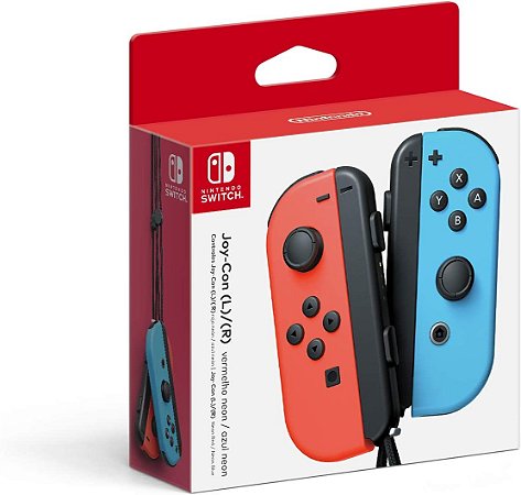 CONTROLE JOY-CON VERMELHO E AZUL