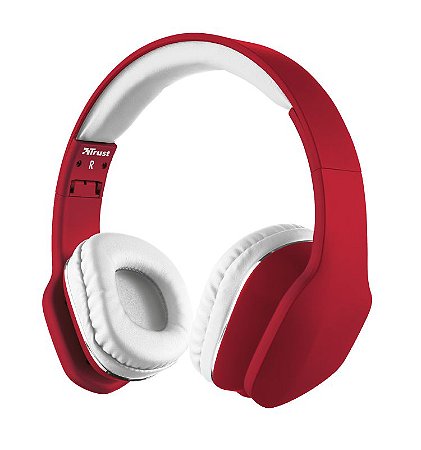 Headphone Mobi 40mm Stereo 2.0 com Microfone Incorporado - Vermelho - Trust
