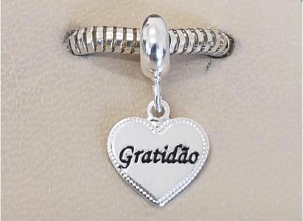 Berloque Coração Gratidão