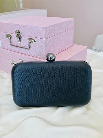 Clutch Couro Fecho Bola