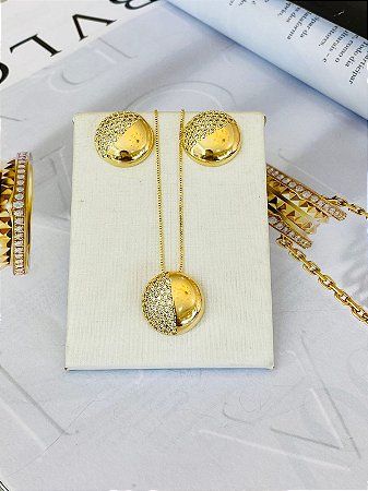 Conjunto Circulo Cravejado