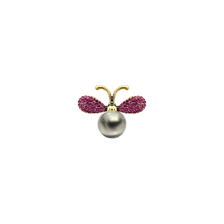 Broche Ímã Bee Fúcsia
