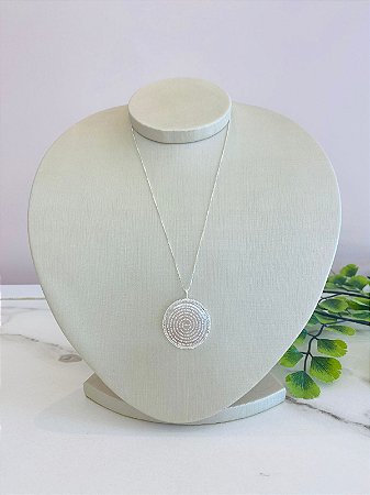 Colar Medalha Oração Pai Nosso Prata 925