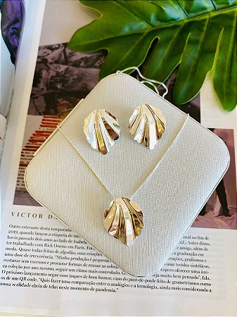 Conjunto Concha Prata