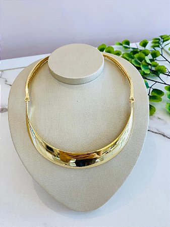 Choker Aro Lisa Dourada