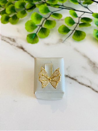 Anel Borboleta Dourado