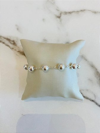 Pulseira Esferas Prata M
