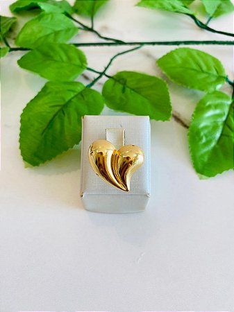 Anel Coração Dourado