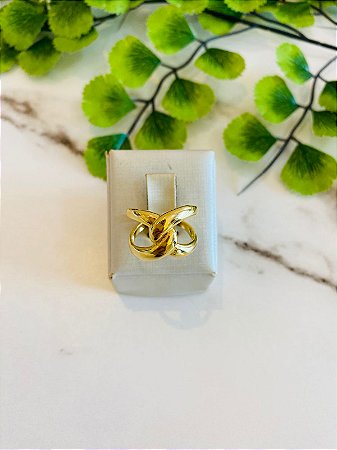 Anel Traçado Dourado