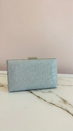 clutch Prata Brilhante