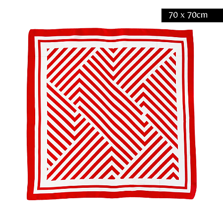 Lenço Red Stripes 70x70cm