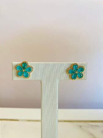 Brinco Flor Verde