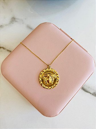 Colar Medalha Medusa