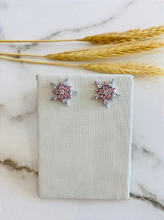 Brinco Flor Prata