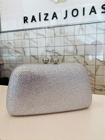 Clutch Prata Pedraria