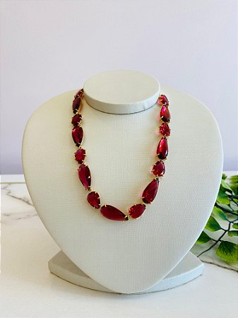 Colar Gota Vermelha
