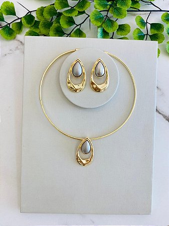 Conjunto Aro Gota Dois Banhos
