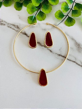 Conjunto Aro Orgânico Esmaltado