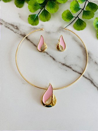 Conjunto Aro Curva Esmaltado