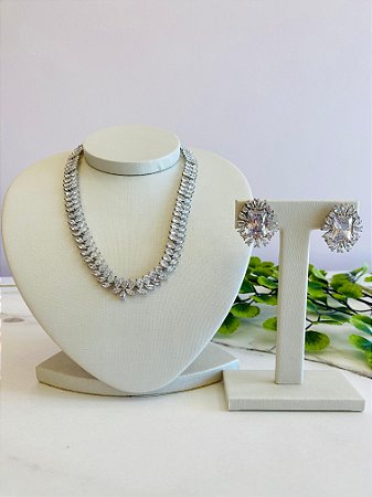 Colar Gotas Cristais