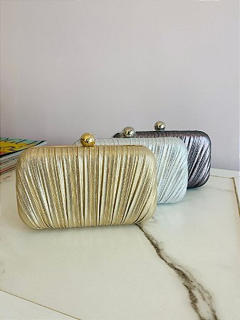 Clutch tecido metalico