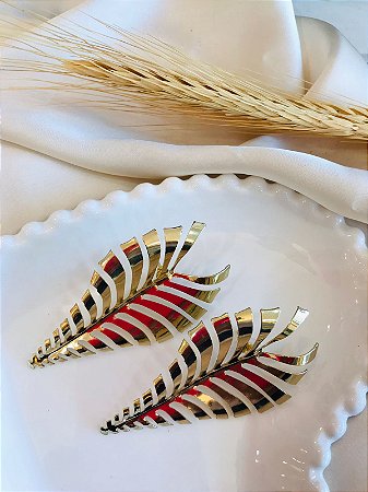 Brinco Folha Maxy Dourado