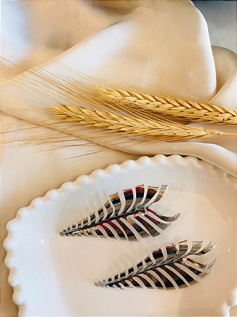 Brinco Folha Maxy Prata