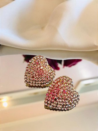 Brinco Coração SS Cristal