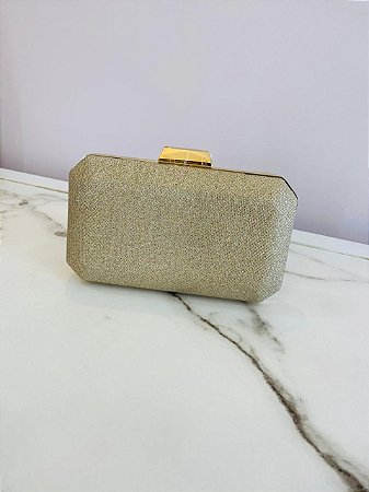 Clutch Retangular Dourada