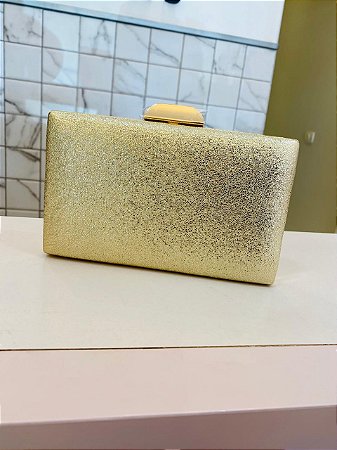Clutch quadrada Dourada