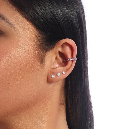 Piercing Duplo Inspiração Cartier Pink