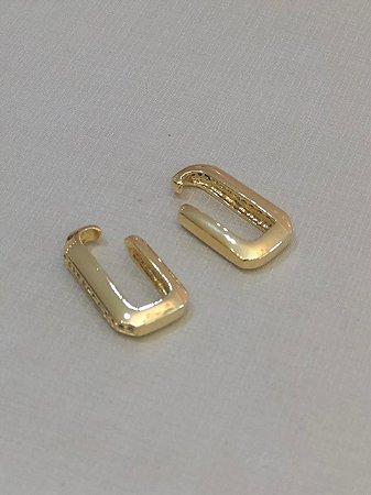 Brinco Ear Hook De Encaixe Dourado Maior