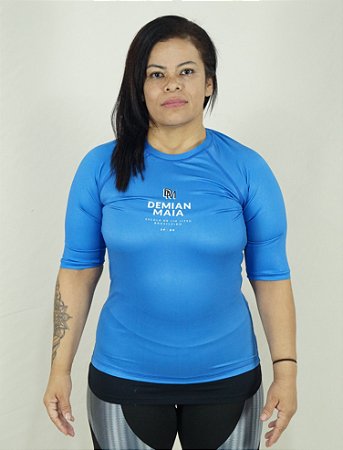 RASH GUARD ESCOLA DEMIAN MAIA FEMININA AZUL