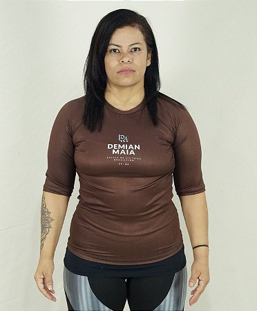 RASH GUARD ESCOLA DEMIAN MAIA FEMININA MARROM