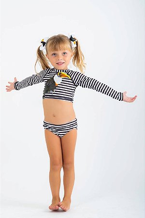 Conjunto Cropped Manga Longa Infantil De Chelles