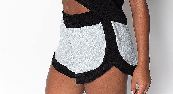 Short Fitness Calendário Mescla/Preto CCM