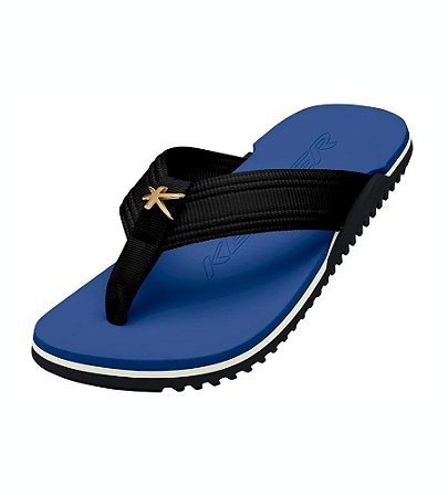 chinelo kenner azul e preto